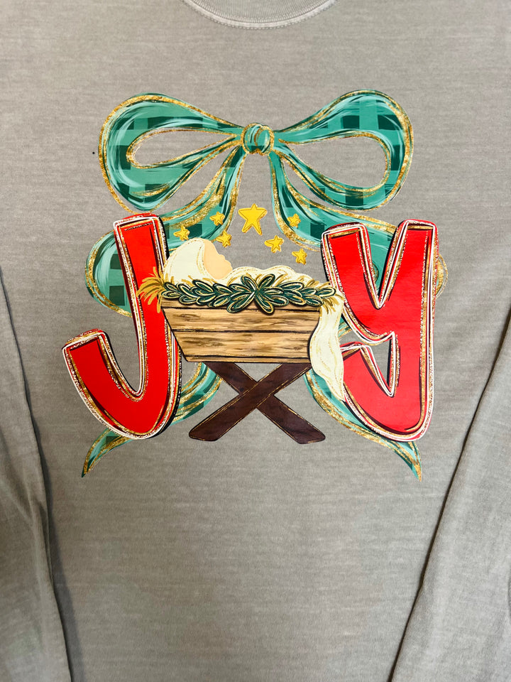 Joy Baby Jesus LS Comfort Color Tee