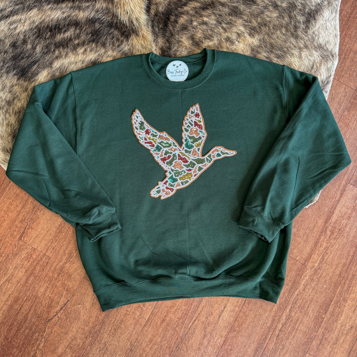 Sequin Duck Patch Custom Sweatshirt