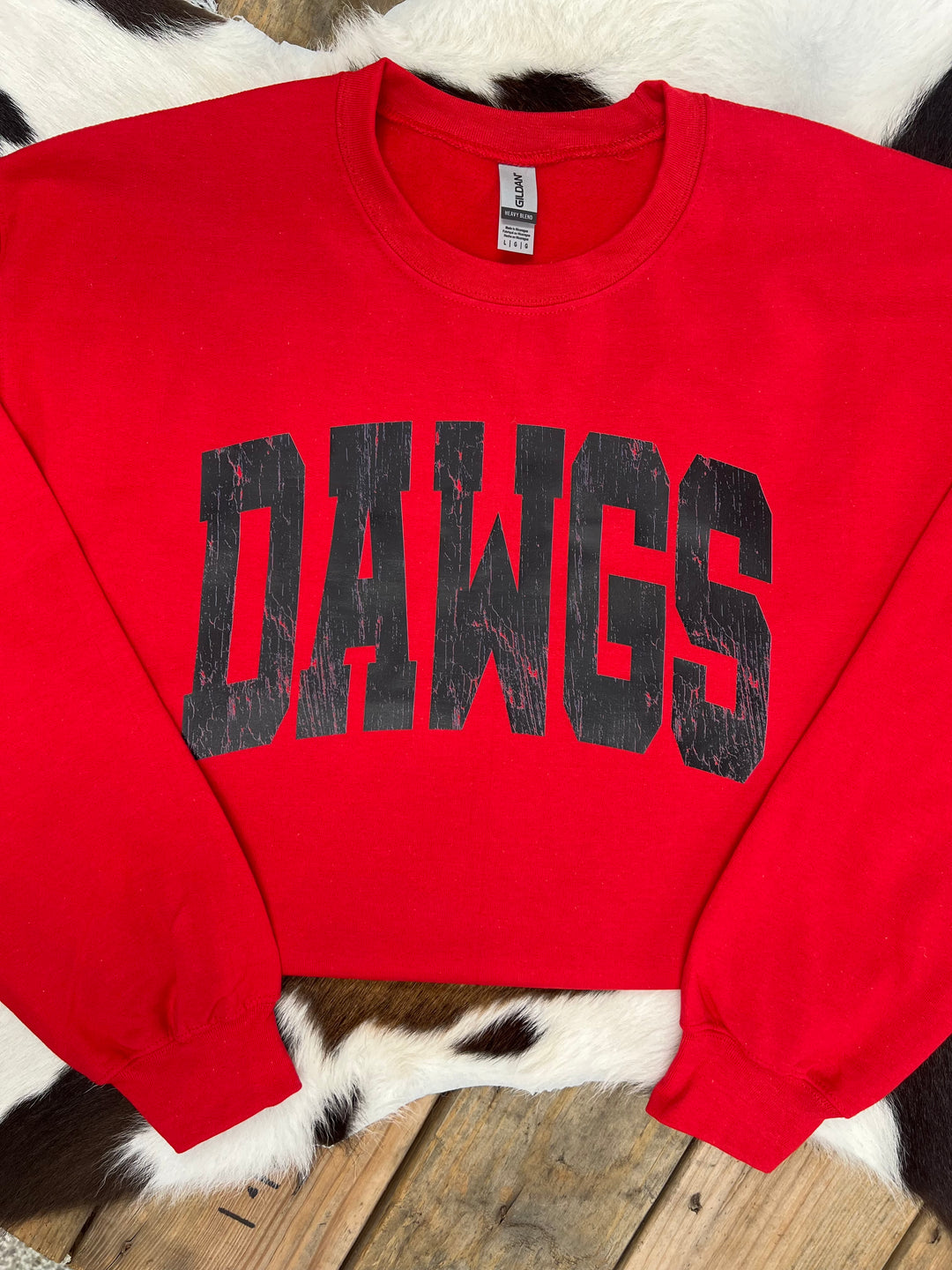 Large Bold Distressed Dawgs Sweatshirt