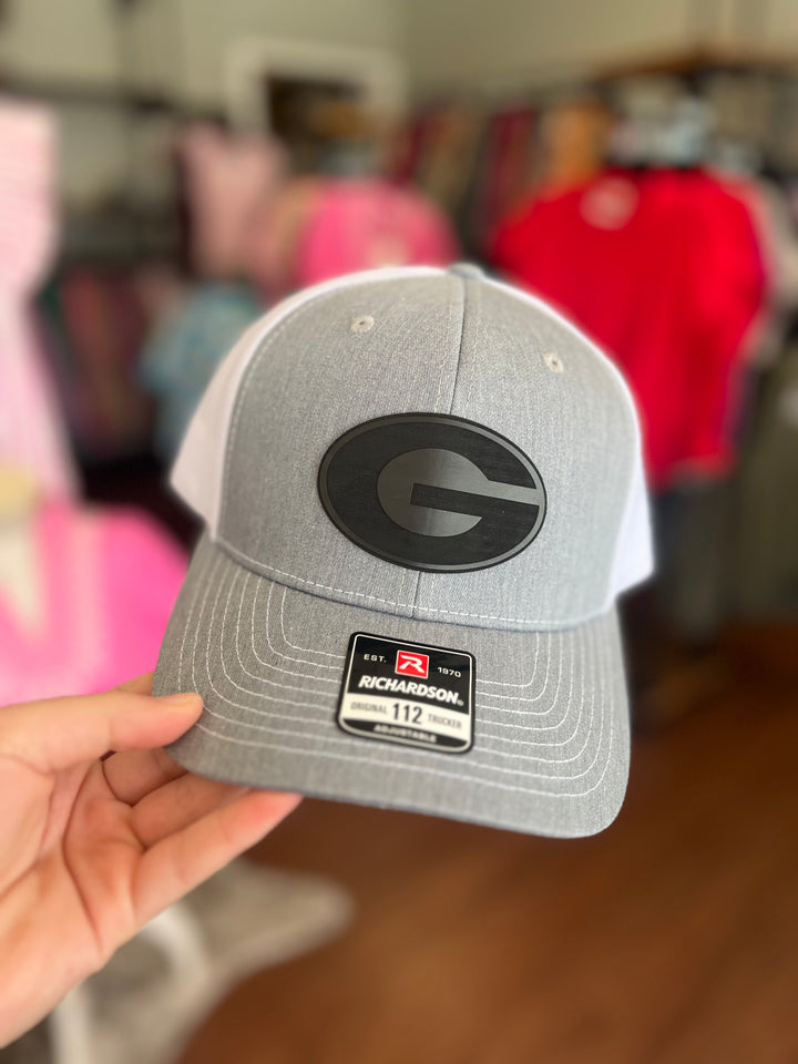 Georgia G Black Leather Patch Hat (Richardson 112)