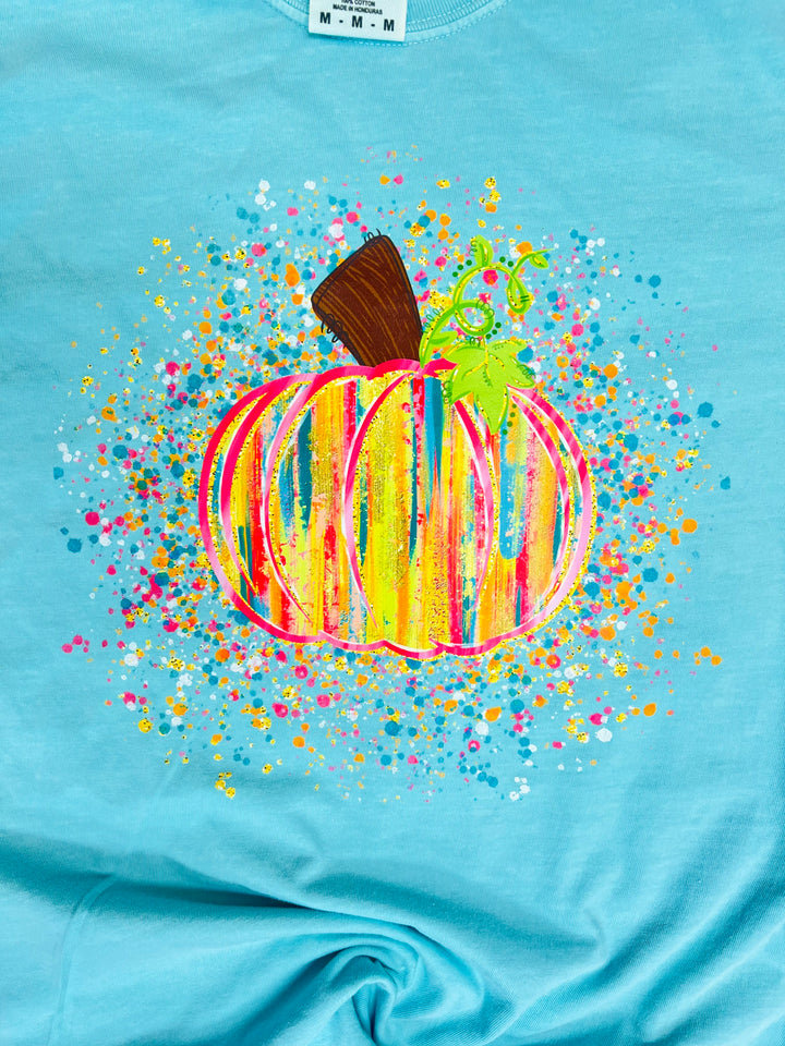 Watercolor Pumpkin Splatter Tee