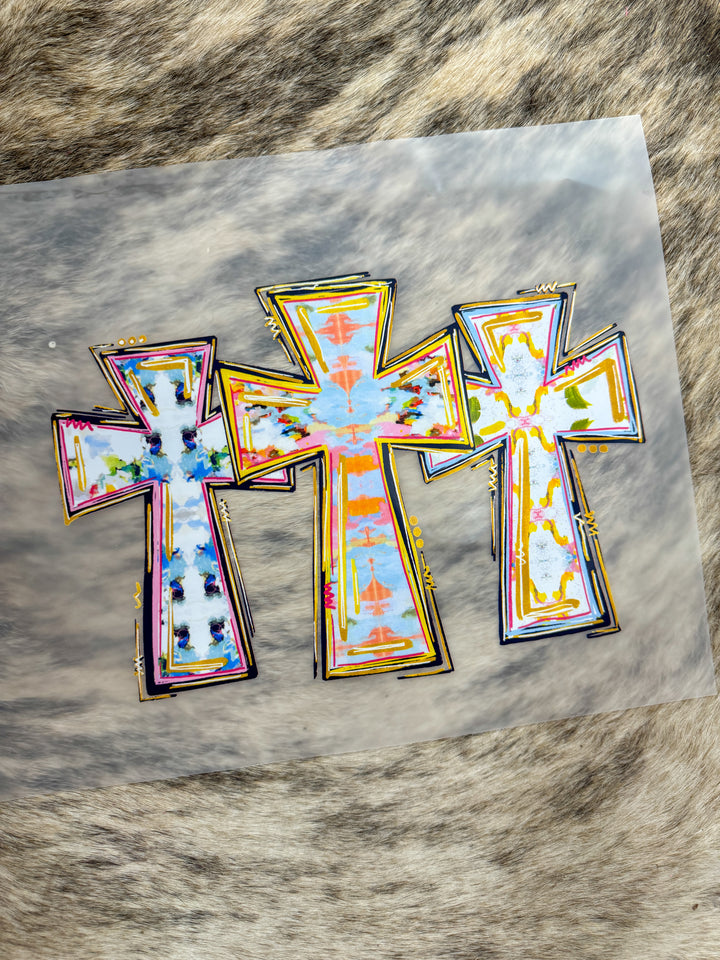 Watercolor Crosses - TEE BAR