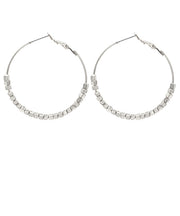 40mm Beaded Circle Wire Hoops