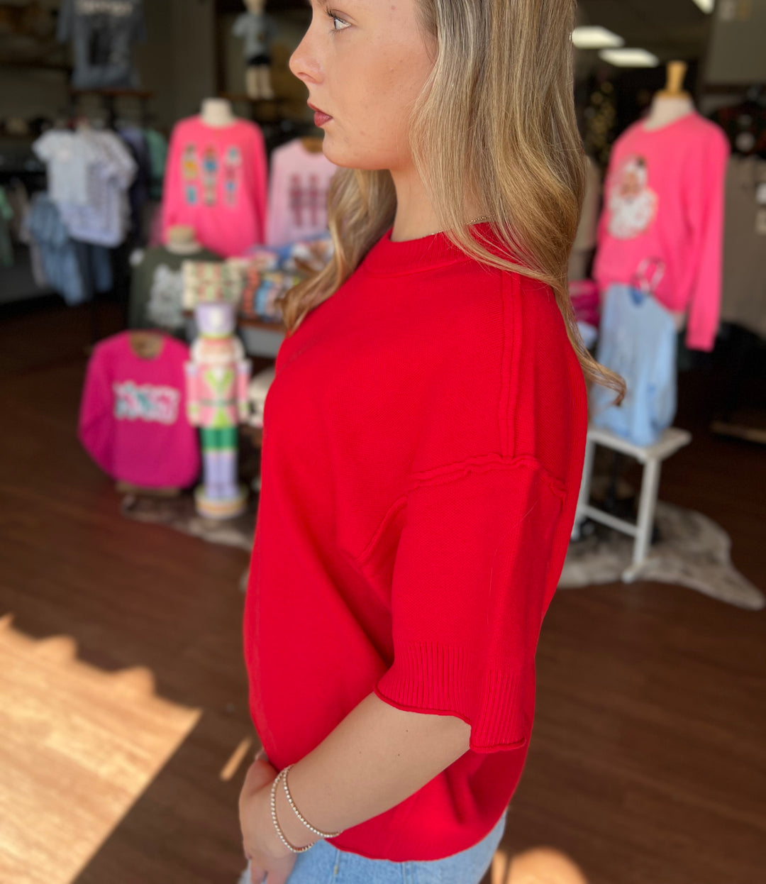 Ruthie Short Sleeve Sweater Top