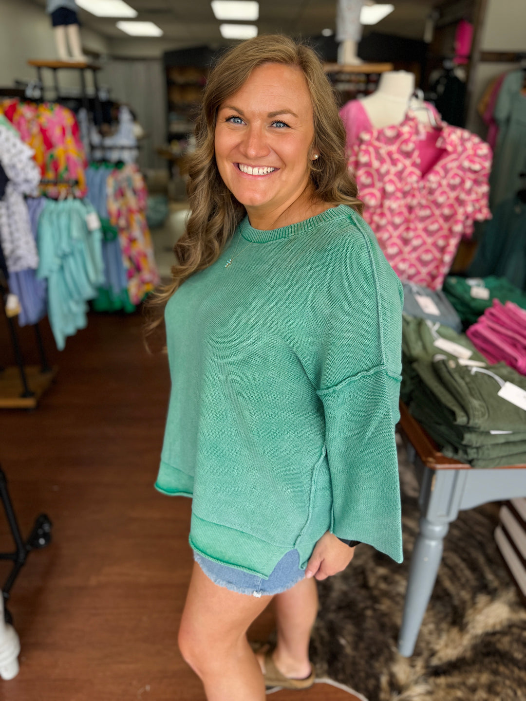 Kylie 3/4 Sleeve Slouchy Top