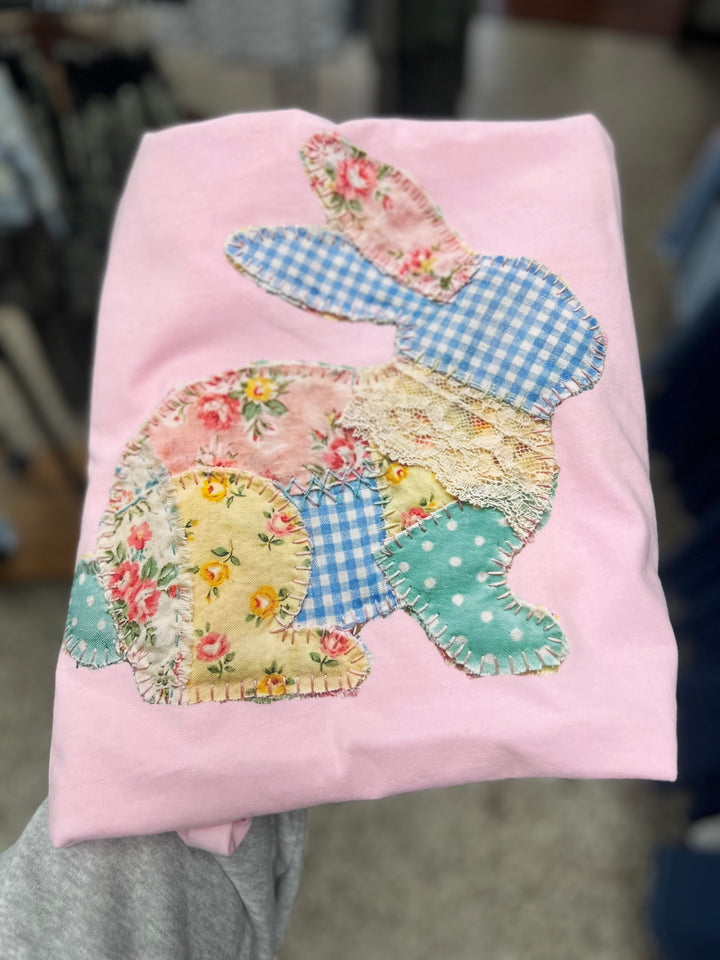 Faux Quilted Bunny Tee
