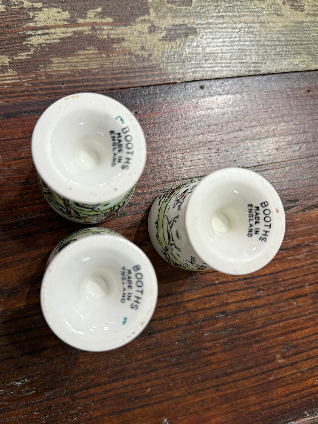 Booths Fox Hunt Egg Cup set of 3