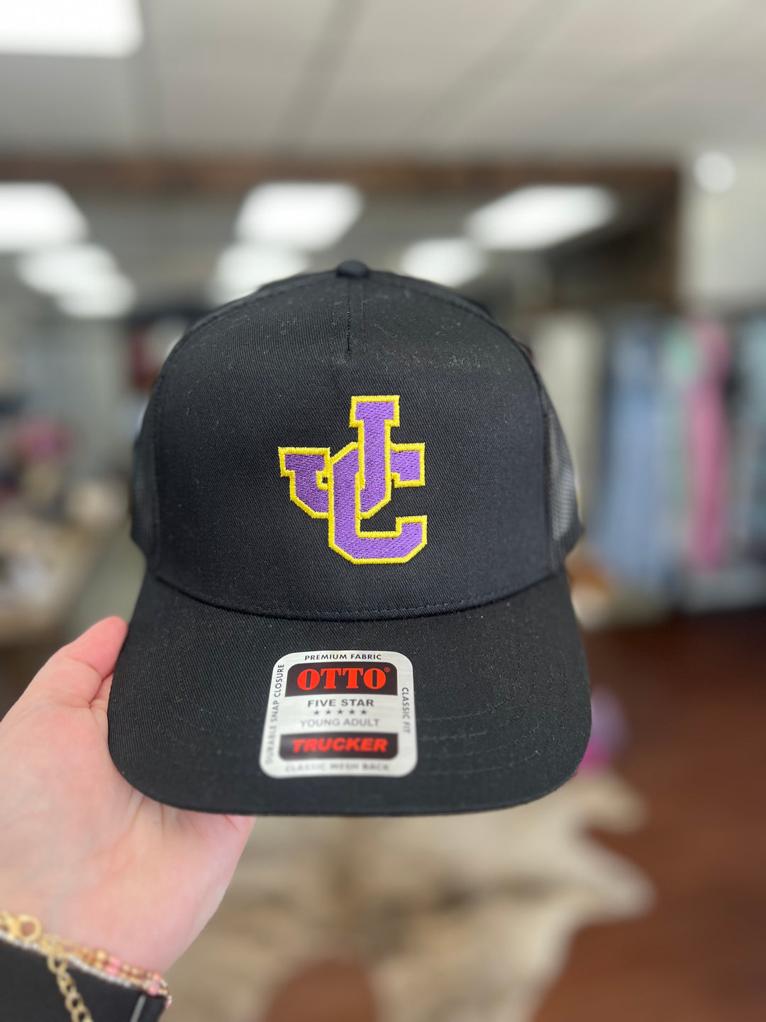 JC Embroidered Black Youth Otto Hat