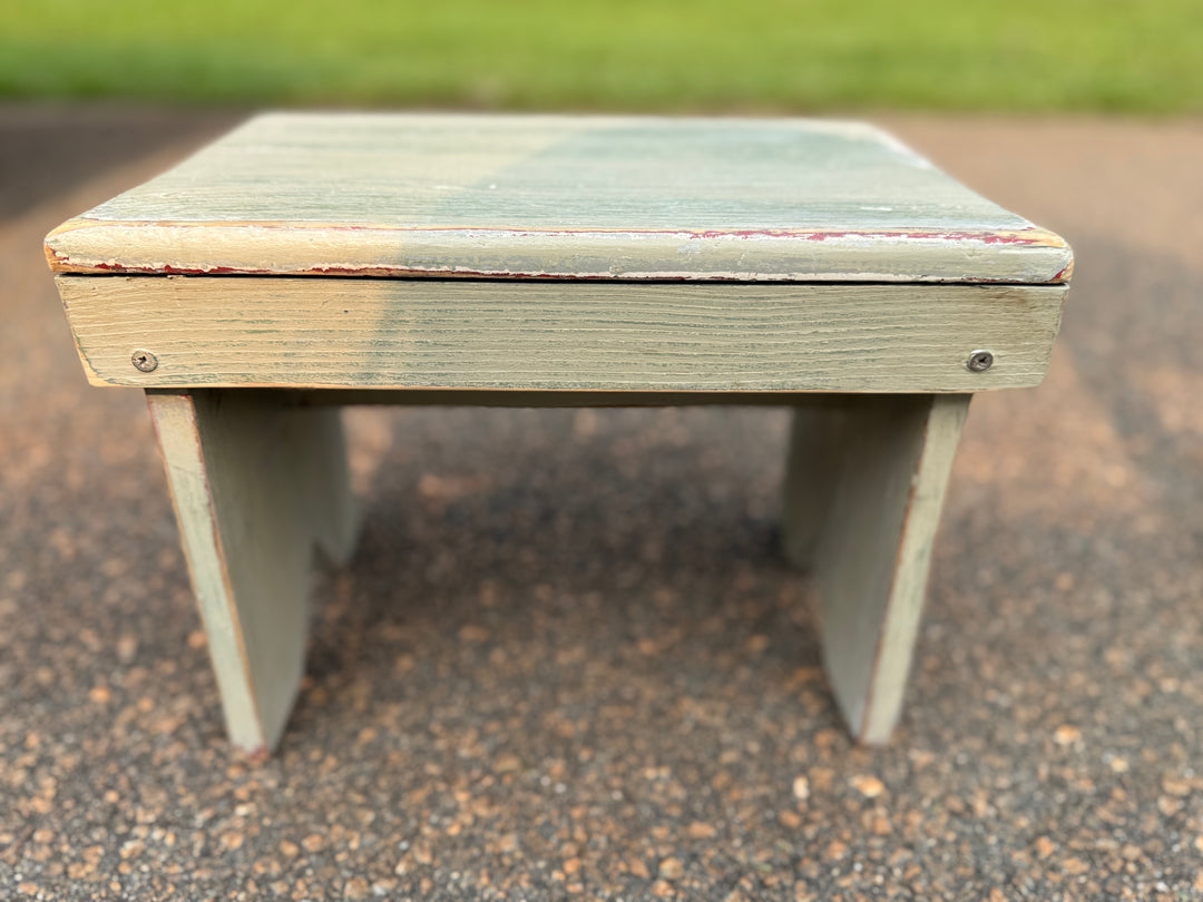Gray Wooden Stool