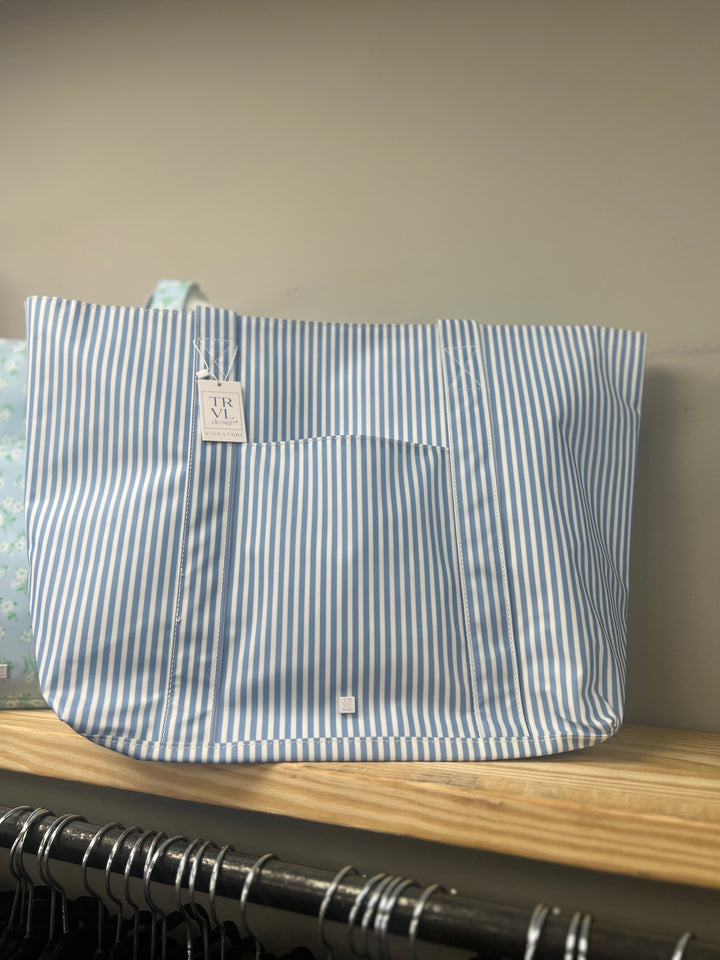 TRVL JUMBO TOTE - X-Large Tote PIMLICO STRIPE CHAMBRAY