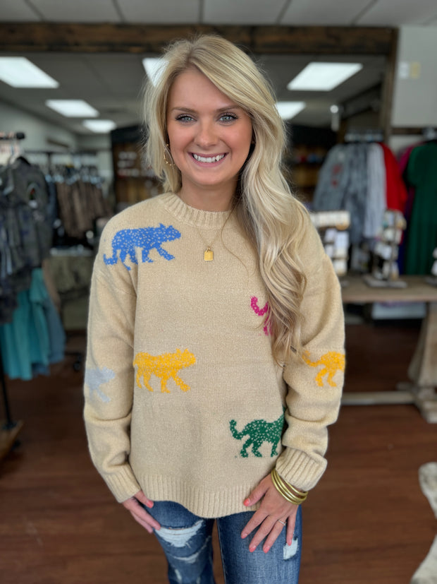 Beige Leopard Sweater