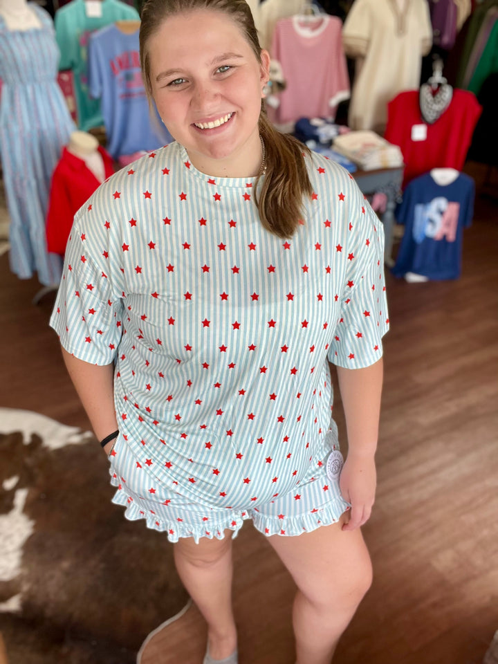 Stars & Stripes Adult Bamboo Pajamas