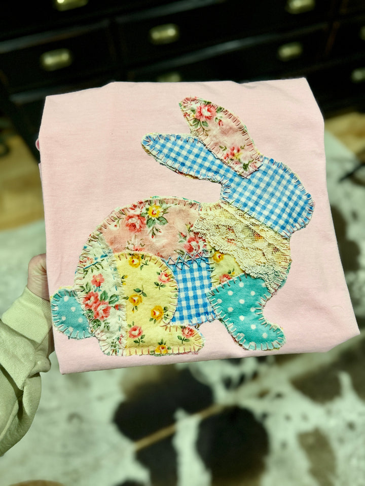 Faux Quilted Bunny Tee