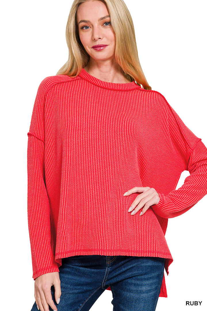 Carrie Ribbed Long Sleeve Top