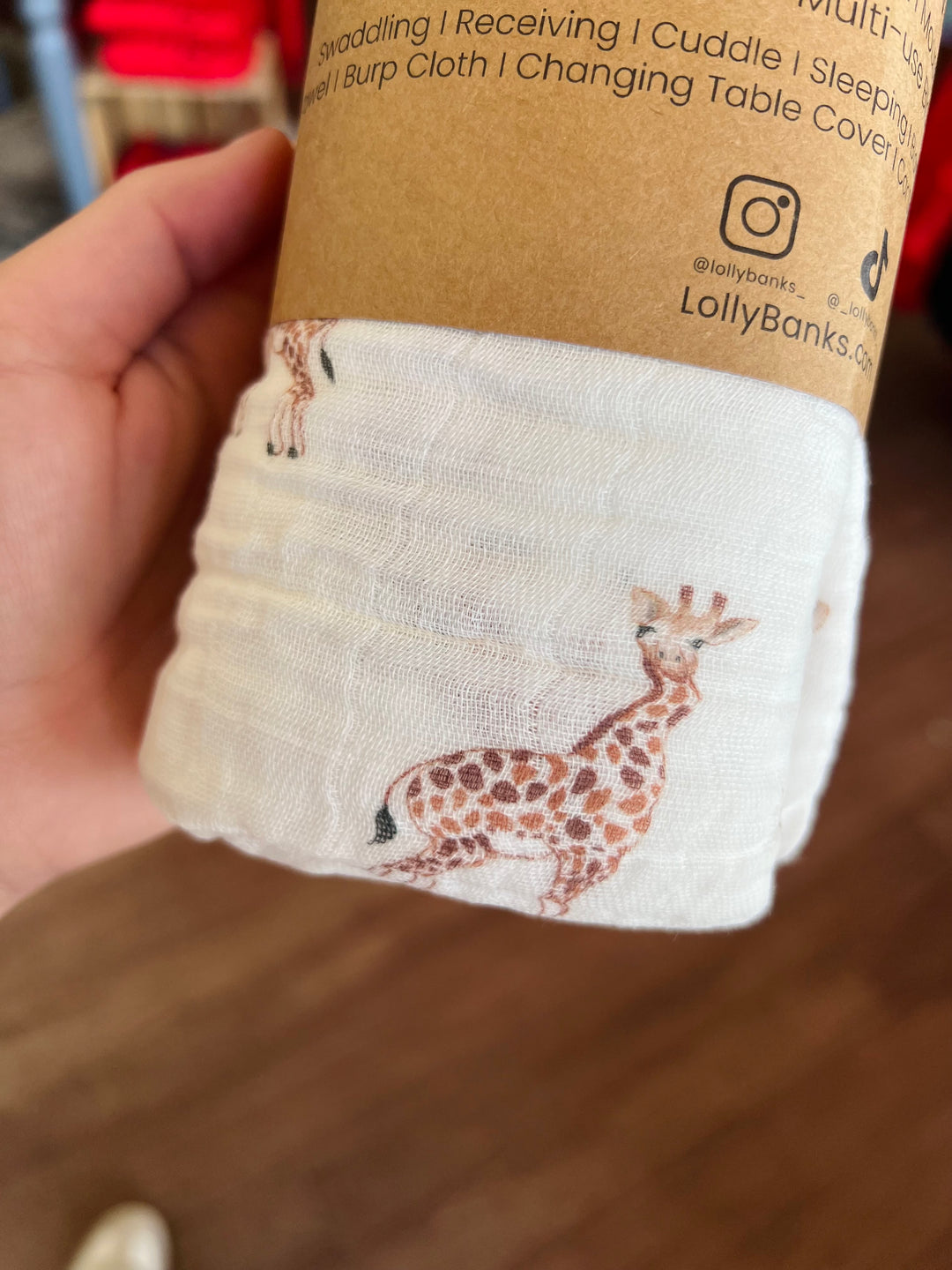 Giraffe Baby Swaddle Blanket