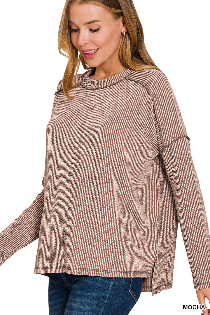 Carrie Ribbed Long Sleeve Top