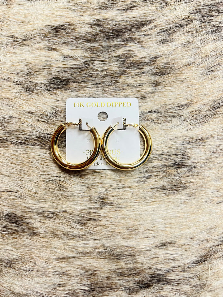 35mm Bold Metal Hoops