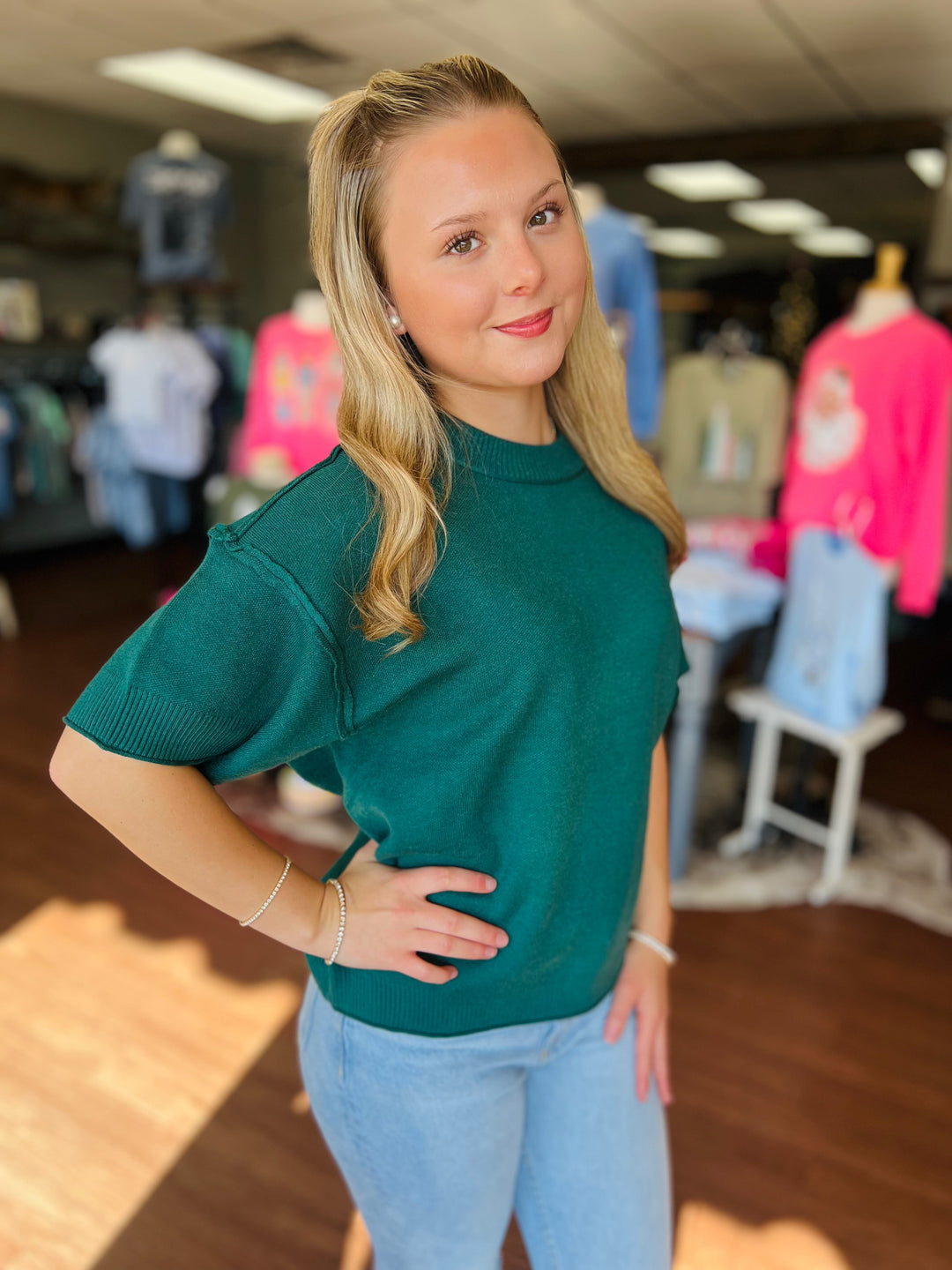 Ruthie Short Sleeve Sweater Top