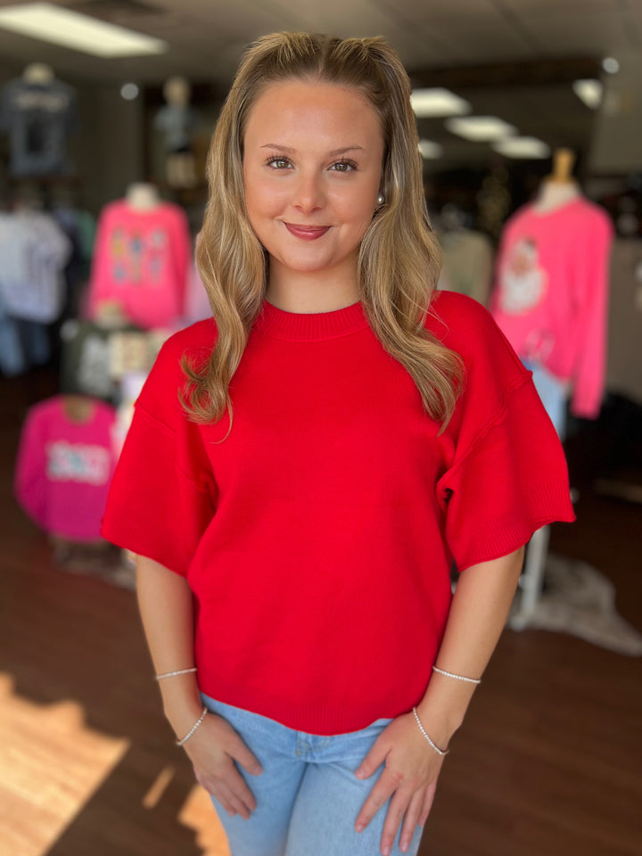 Ruthie Short Sleeve Sweater Top