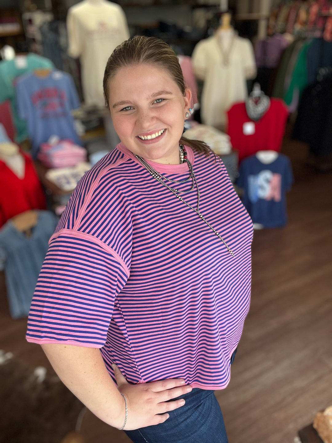 Striped Oversized Knit Top