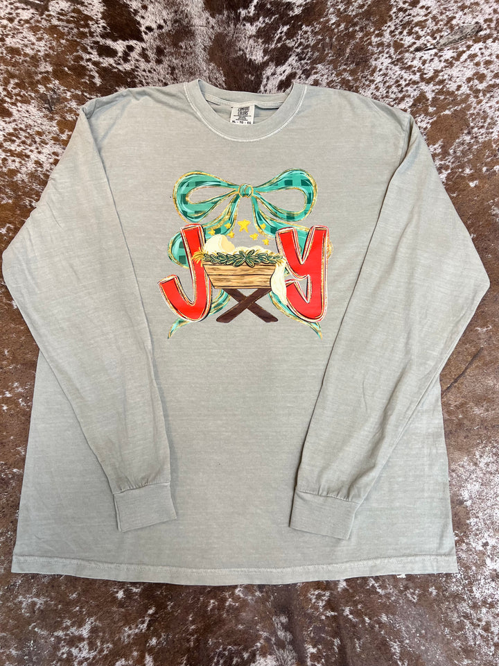 Joy Baby Jesus LS Comfort Color Tee