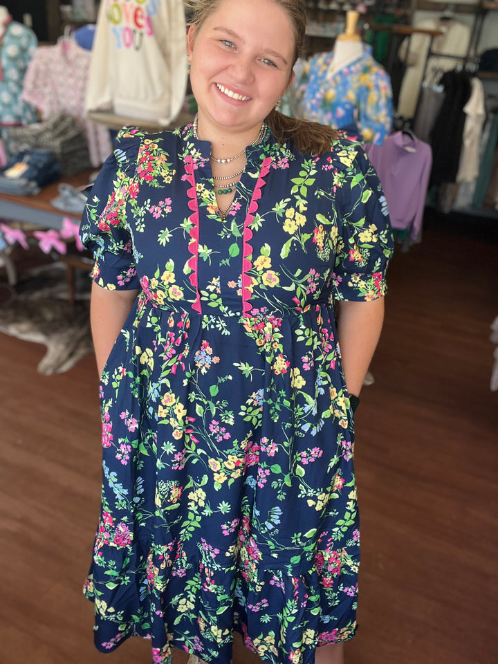 Daisy Floral Midi Dress