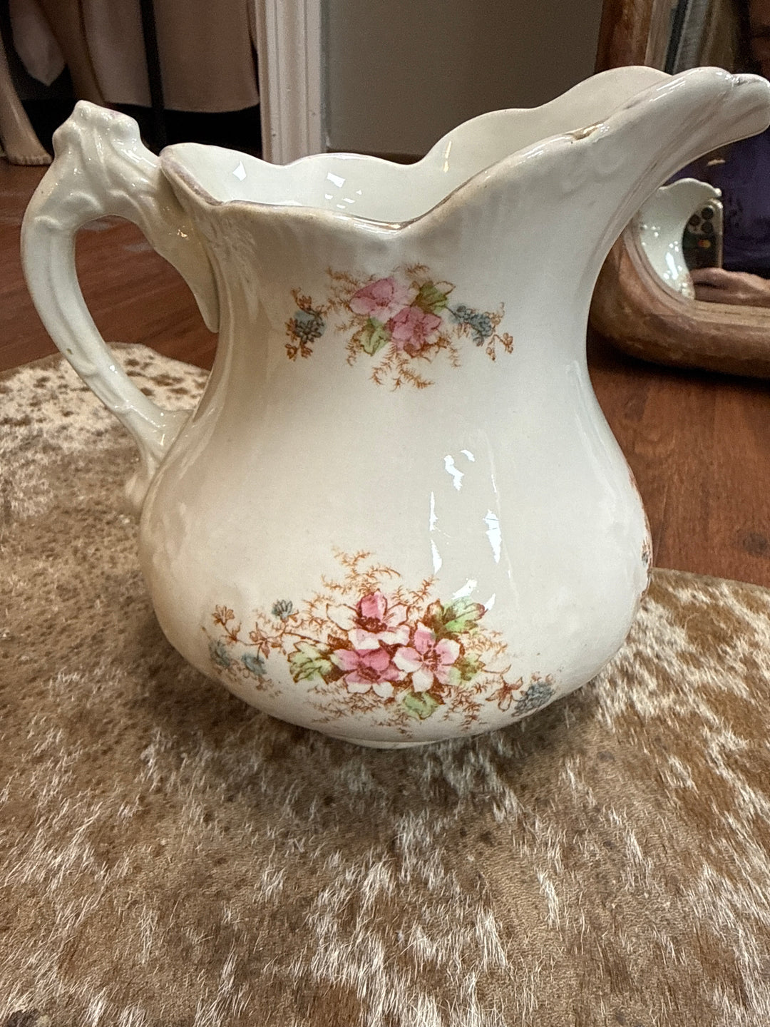 Vintage Crown Semi Porcelain Pitcher