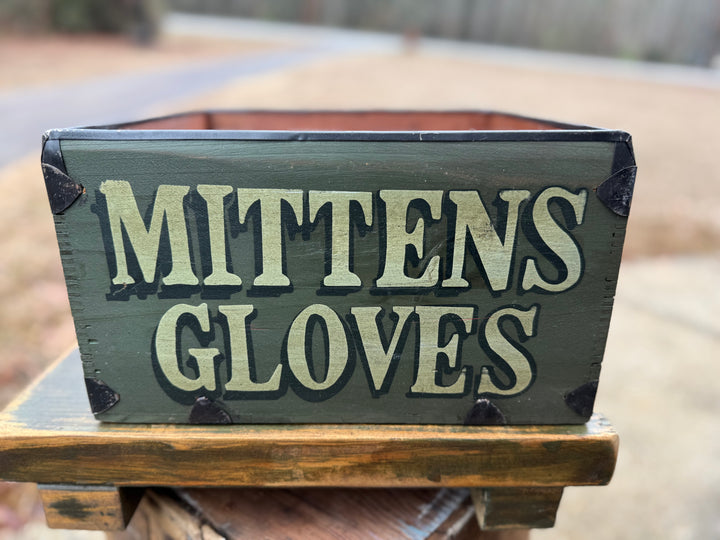Vintage Inspired Wood Crate Mittens and Gloves