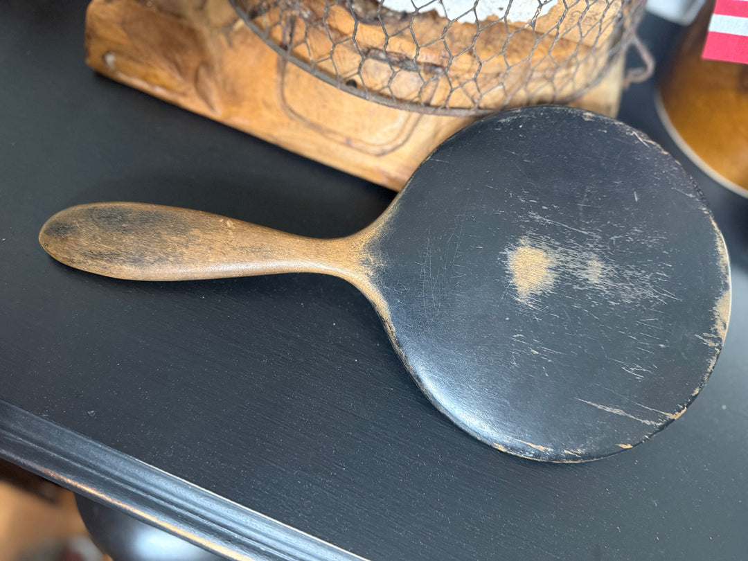 Vintage Wooden Hand Mirror