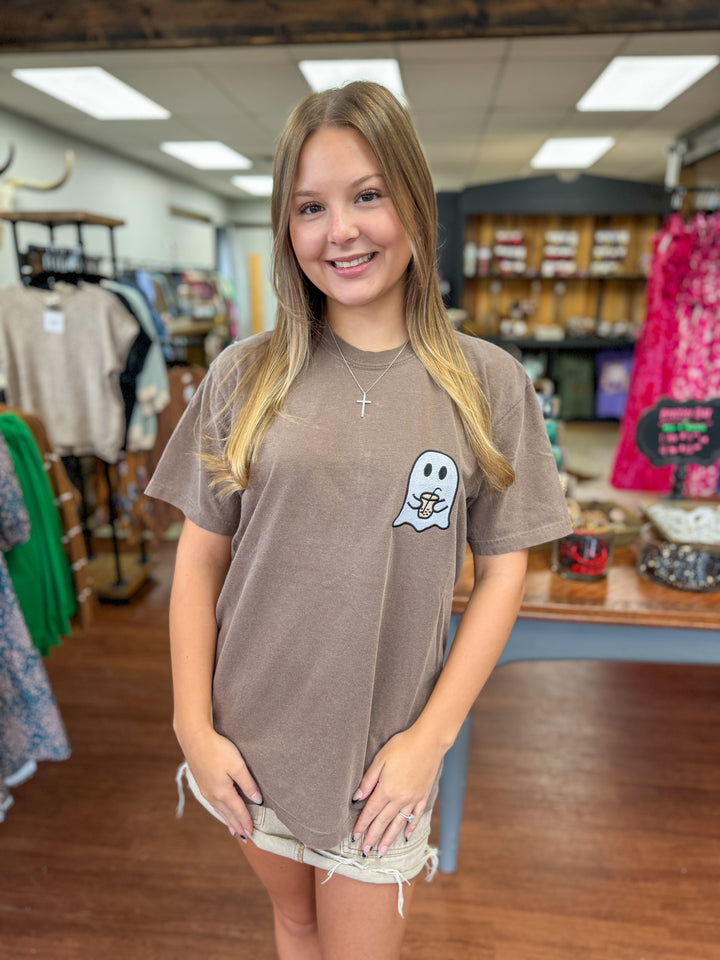 Ghost Coffee Embroidered CC Tee