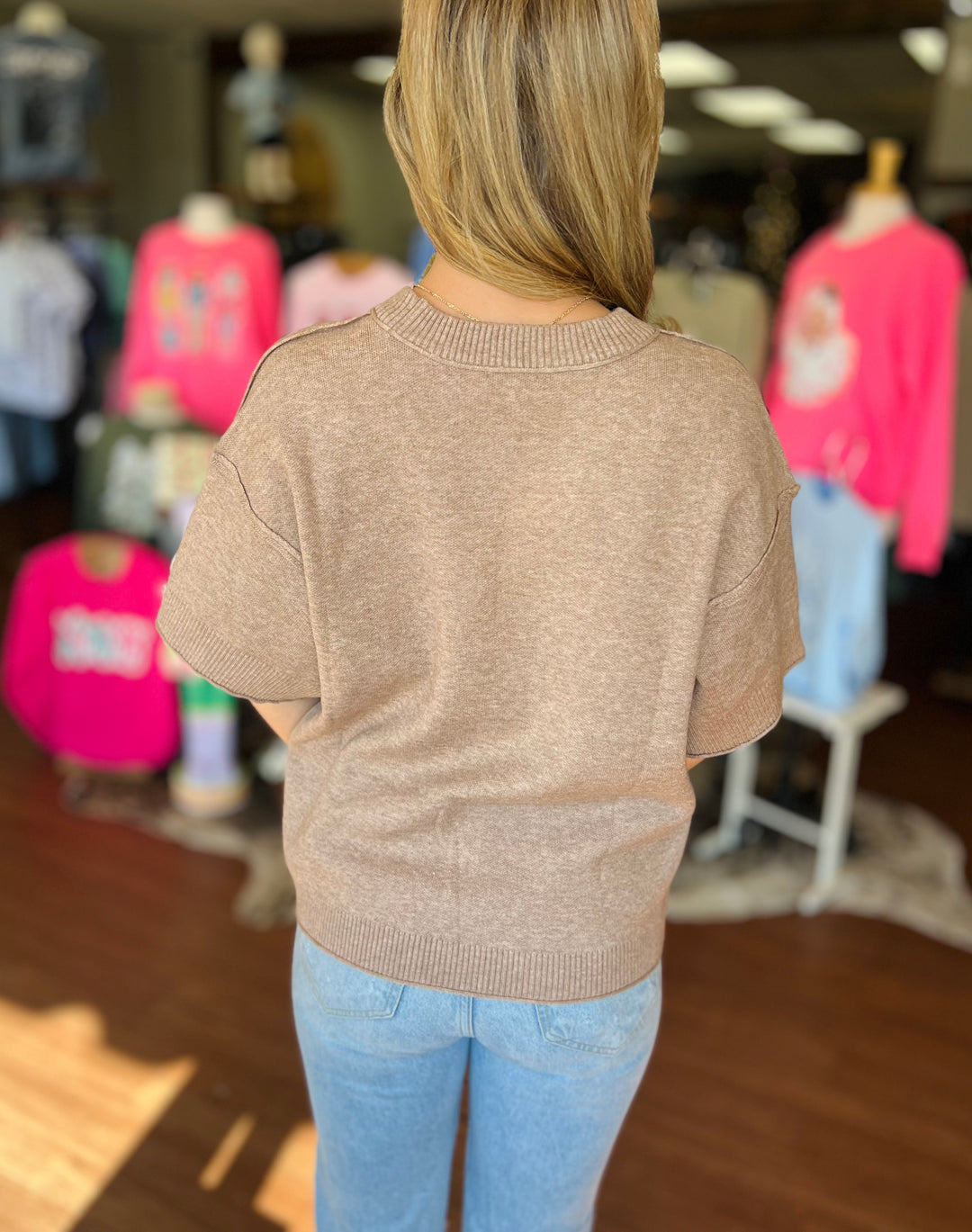 Ruthie Short Sleeve Sweater Top
