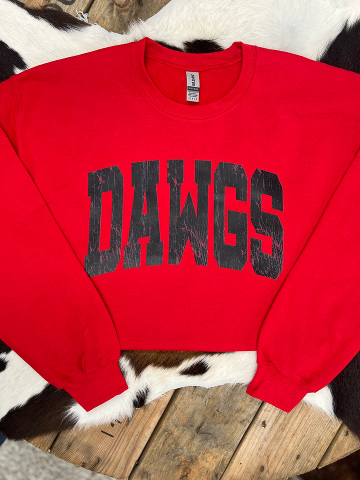 Large Bold Distressed Dawgs Sweatshirt