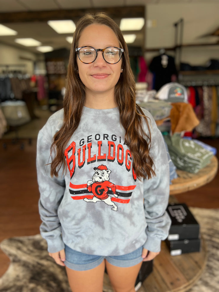 Bulldogs Old School Dyed Crewneck Sweatshirt