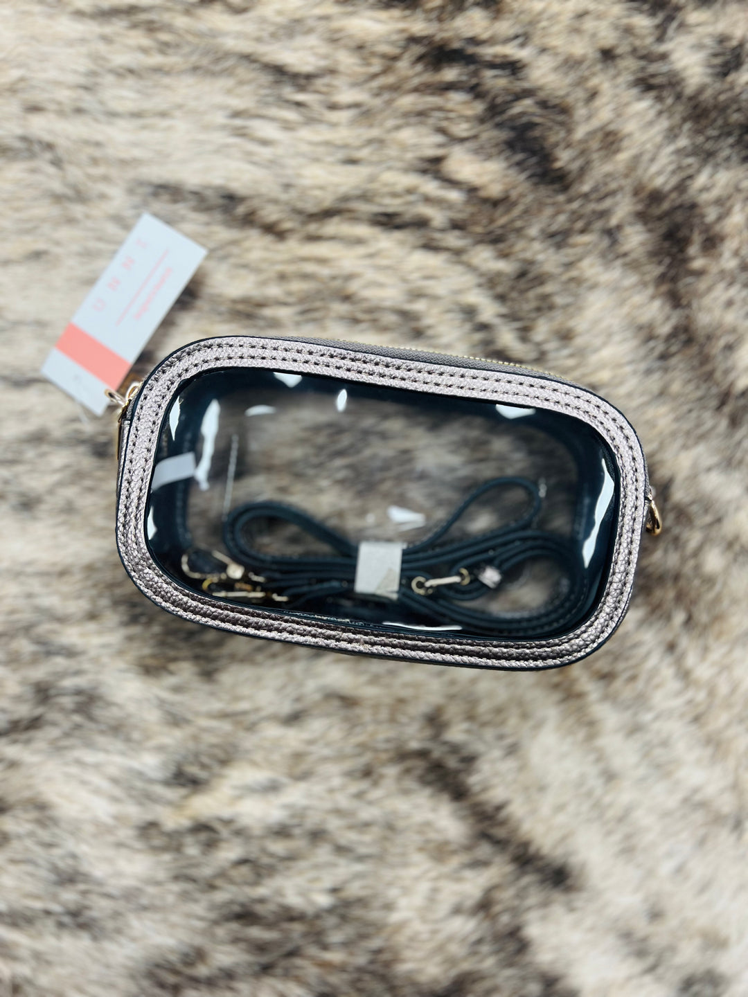 Rectangle Clear Crossbody Bronze