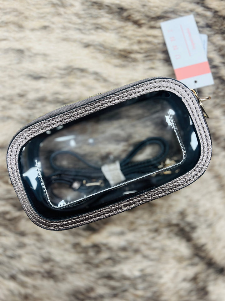 Rectangle Clear Crossbody Bronze