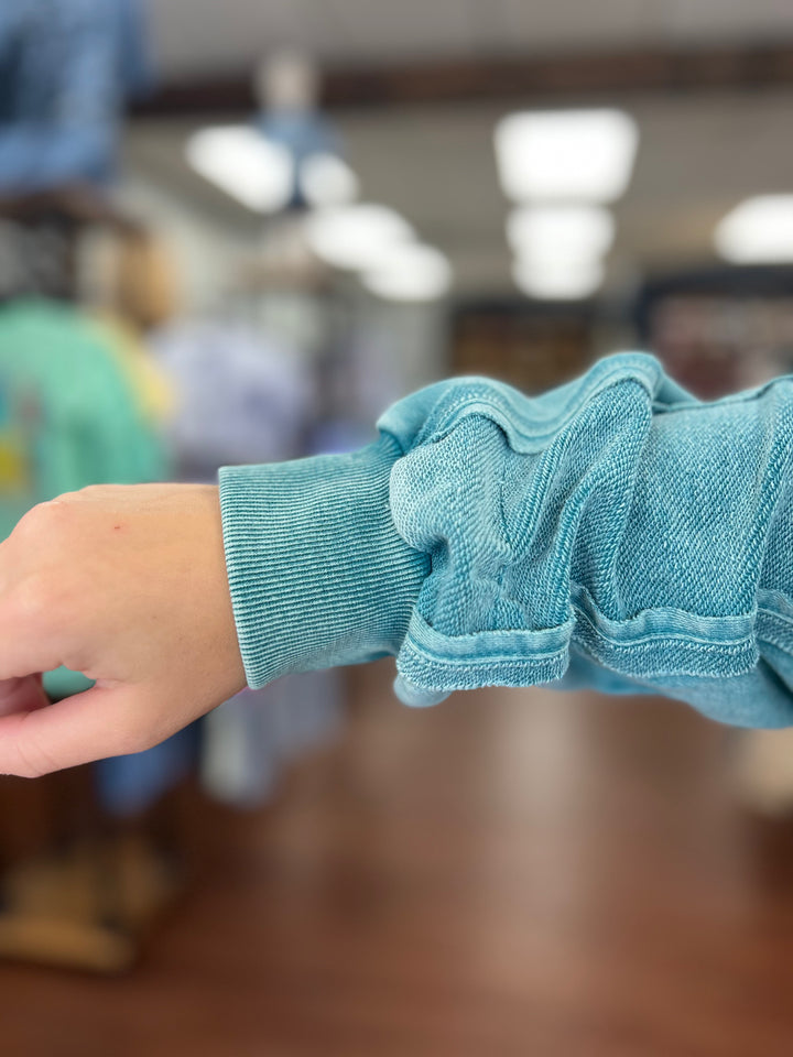 Miley Mineral Washed Terry Pullover