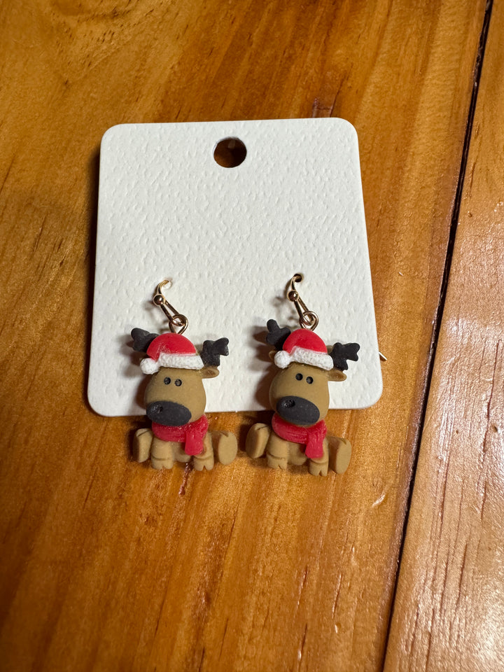 Clay Christmas Theme Earrings