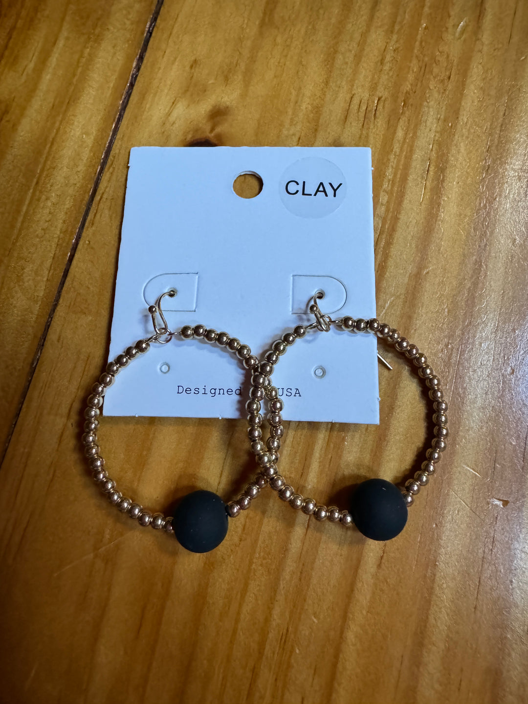 Clay Ball & Circle Earrings