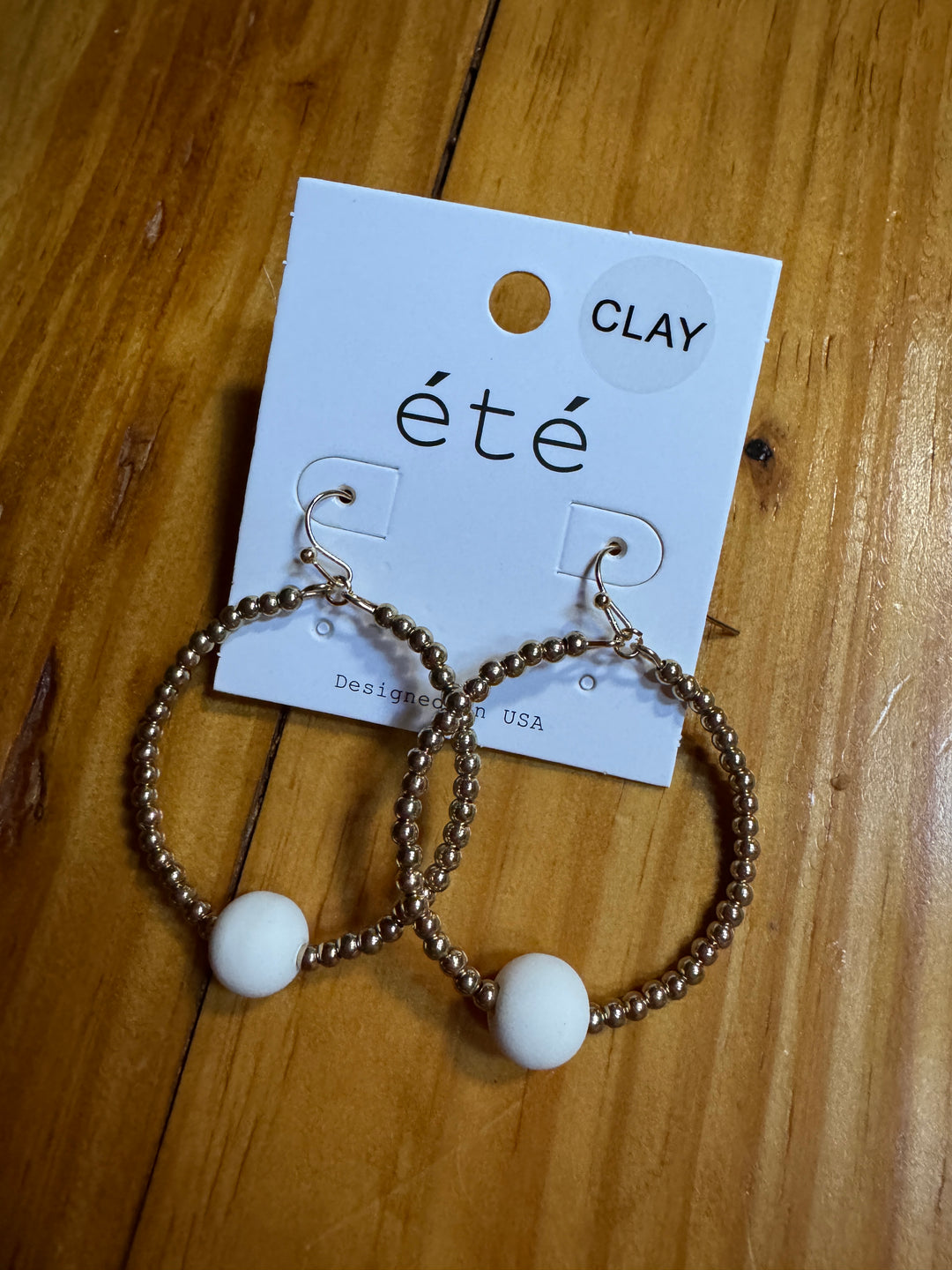 Clay Ball & Circle Earrings