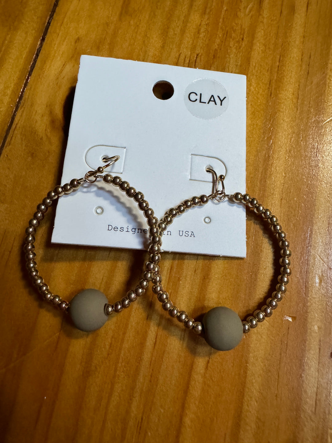 Clay Ball & Circle Earrings