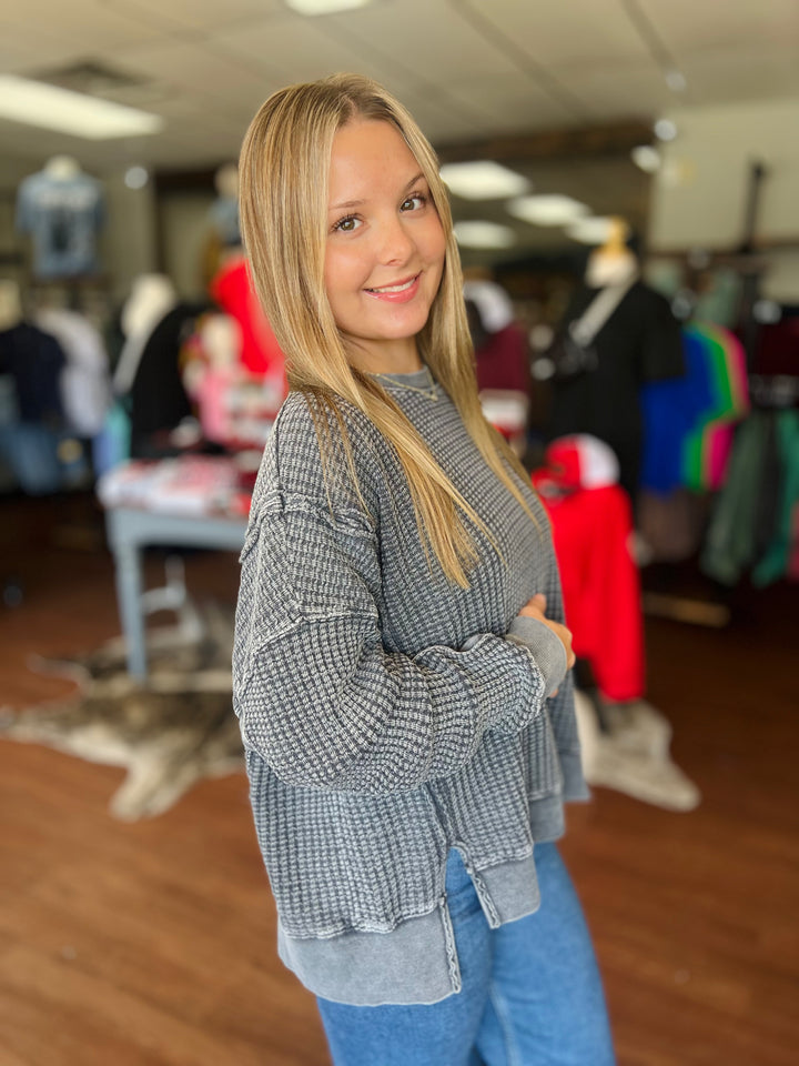 Millie Mineral Washed Thermal Pullover