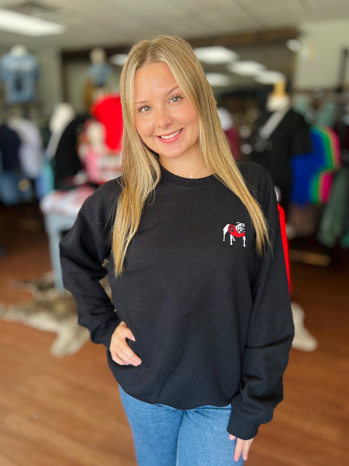 Standing bulldog Embroidered Sweatshirt