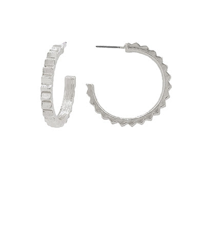 Grooved Texture Metal Hoops