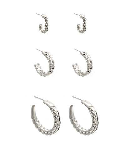 Texture Metal Hoops Set