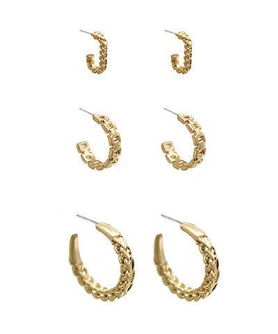 Texture Metal Hoops Set