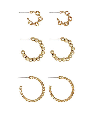 Multi Shape Metal Hoops Set