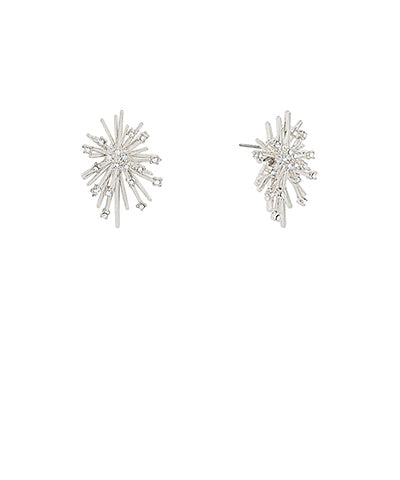 Crystal Accent Snowflake Earrings