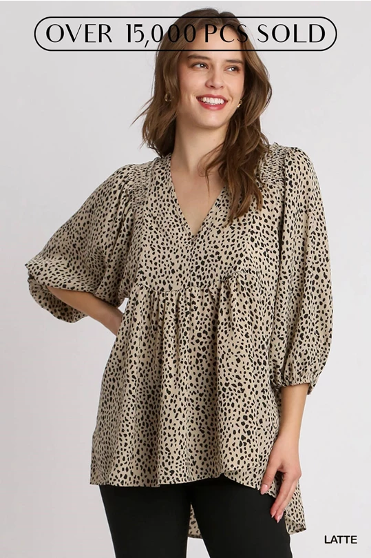 Leopard Babydoll Top