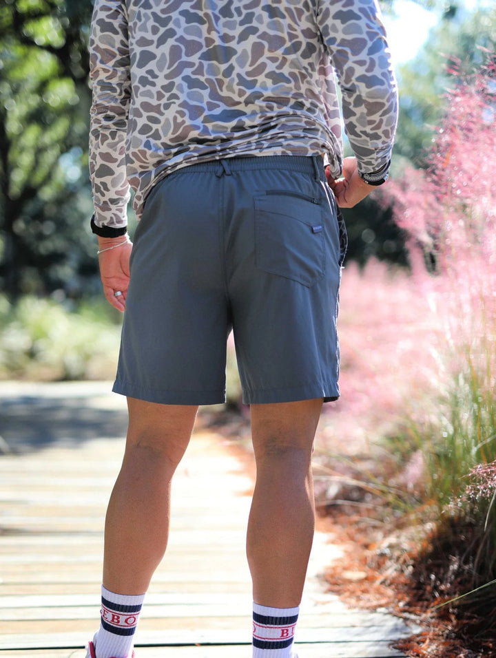 Burlebo Everyday Short - River Rock Grey - Classic Deer Camo Pocket