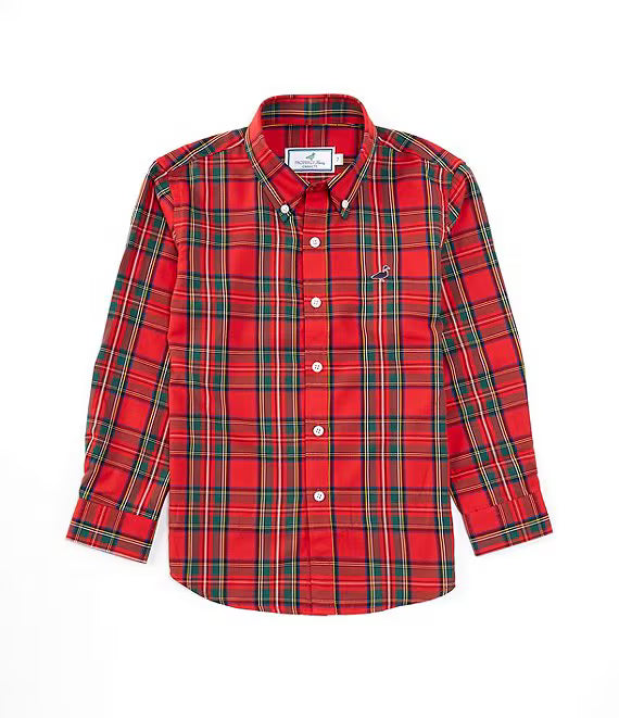Properly Tied Boys Seasonal Sportshirt Yuletide
